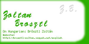 zoltan brosztl business card